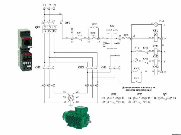 Схема двигатель звезда